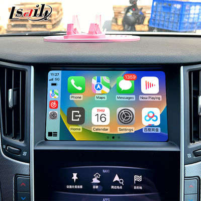 Q50 Q60 OEM Apple CarPlay Upgrade Modul Integration Handy-Spiegelung, AC-Temperaturanzeige, Google Maps, Spotify