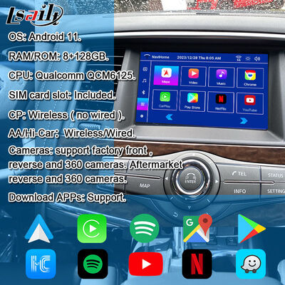 Lsailt 8G Android Multimedia-Schnittstelle für Nissan Patrol 2020-2023 Android-Upgrade-Modul Integriert mit Google Map, CarPlay, YouTube