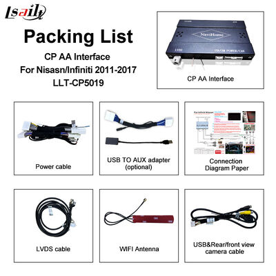 Kabellose Apple CarPlay Schnittstelle für Pathfinder R51 D40 Navara 08IT mit Android Auto, Bluetooth, WiFi, YouTube Music