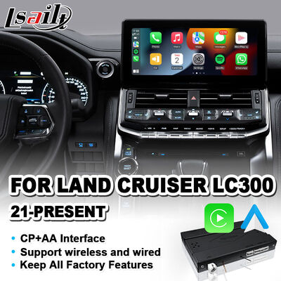 Lsailt Wireless Android Auto Carplay-Schnittstelle für 2021-2024 Toyota Land Cruiser 300 GX-R VX-R GR GR-S Sahara ZX VX LC300