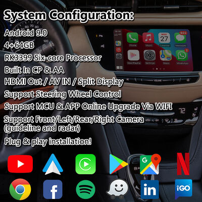 Lsailt Android Multimedia Video-Schnittstelle für 2016-2019 Cadillac XT5 Platin CUE System