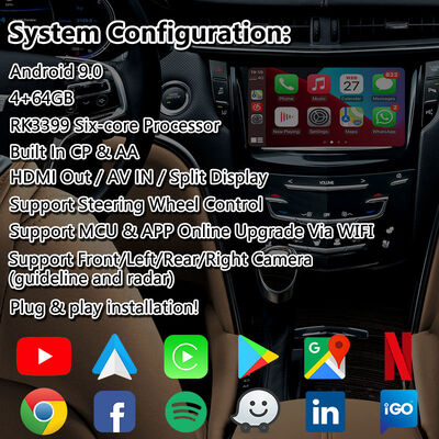 Lsailt Android Multimedia Video-Schnittstelle für 2013-2019 Cadillac XTS CUE System mit Carplay