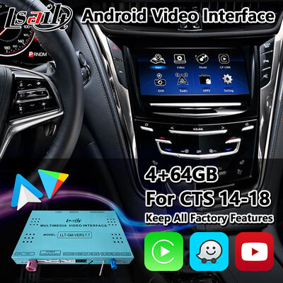 Lsailt Android GPS Navigation Video Interface für 2013-2019 Cadillac CTS CUE System mit Carplay