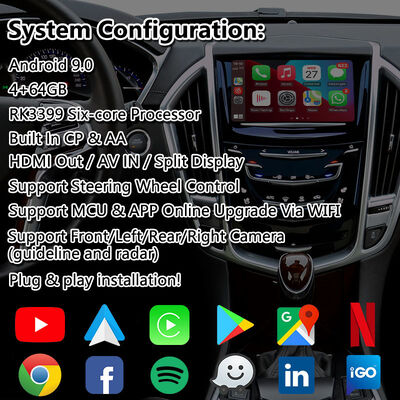 Lsailt Android Multimedia Video-Schnittstelle für 2012-2016 Cadillac SRX CUE System mit Carplay
