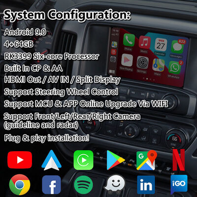 Lsailt Android Car Navigation Video-Schnittstelle für 2014-2019 GMC Sierra 1500 2500 3500 Intellilink-System