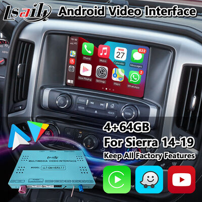 Lsailt Android Multimedia Video Interface für 2014-2019 GMC Sierra 1500 2500 3500 Intellilink System mit Carplay