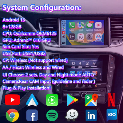Lsailt Android Carplay Multimedia Video Interface für 2018-2022 Infiniti QX50