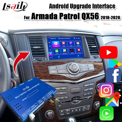 Android 13 Multimedia Modul für Armada Patrol Y62 Quest OEM Bildschirm Upgrade mit drahtlosem CarPlay, YouTube, Google Map