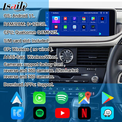 OEM Android Upgrade-Modul für Lexus RX450h, RX350 RX270 2016-2021 Integration Wireless CarPlay, Android Auto, YouTube, Netflix