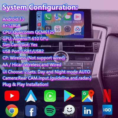 Lsailt Android Multimedia Video-Schnittstelle für Lexus NX300h NX200t NX F-Sport Touchpad Steuerung 2014-2017