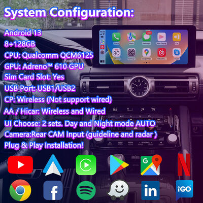 Lsailt Android Carplay Video-Schnittstelle für 2020-Present Lexus IS 500 IS300 IS350 IS300h IS500