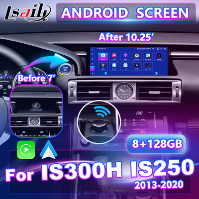 Lsailt 10,25 Zoll Android Carplay Multimedia-Bildschirm für 2013-2020 Lexus IS Knob IS250 IS200t IS300 IS300h IS350