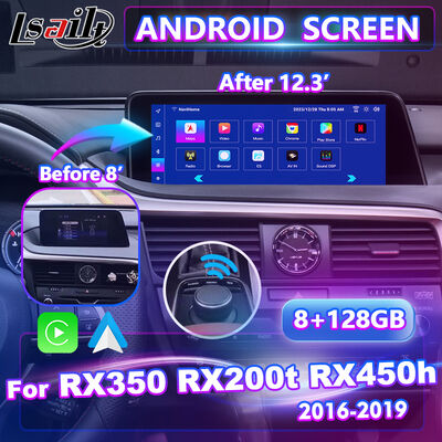 Lsailt Android Carplay Multimedia-Schnittstellenbildschirm für 2016-2019 Lexus RX Knob RX350 RX450h RX200t RX300