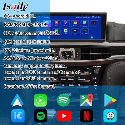 OEM-Android-Upgrade-Modul für LX570 Lexus RX GX LS NX ES Integration drahtlose CarPlay, Android Auto, YouTube, NetFlix