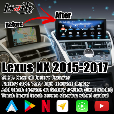Lexus NX200t 10.25 Touchscreen-Upgrade Hexa Prozessor Android Auto Wireless Carplay