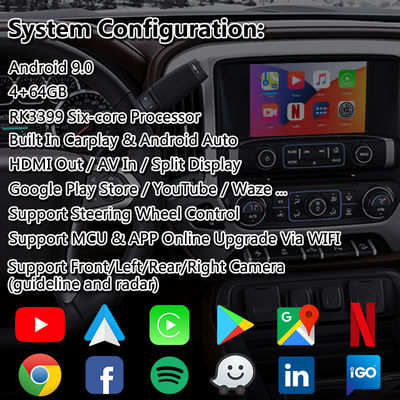 Lsailt Android Navigation Multimedia-Schnittstelle für 2014-2019 Chevrolet Silverado 1500 2500 3500 Mylink System