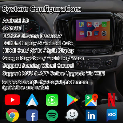 Chevrolet Traverse Android Carplay Multimedia-Schnittstelle mit GPS-Navigation