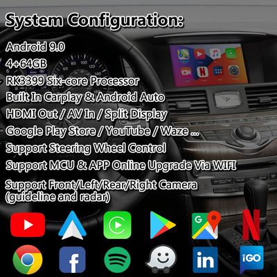 Lsailt Android Multimedia Interface Box für Infiniti Q70 mit drahtlosem Android Auto Carplay