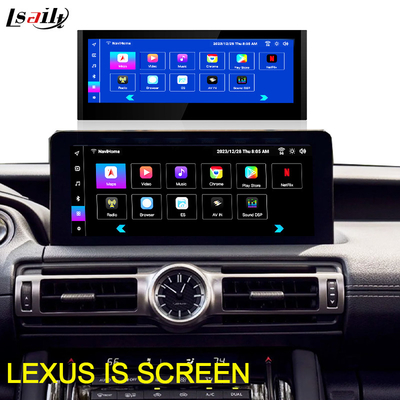Lexus Android Bildschirm 10,25 Zoll Qualcomm 8-Kern GPS Navigation CarPlay Display für Lexus IS300 IS250 IS350 2020-2023